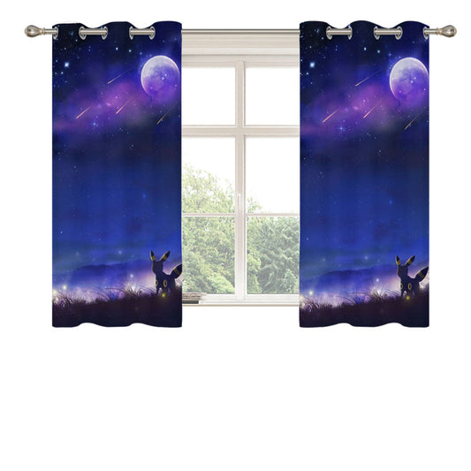 Pokemon Umbreon Nightfall Peach Skin Window Curtains