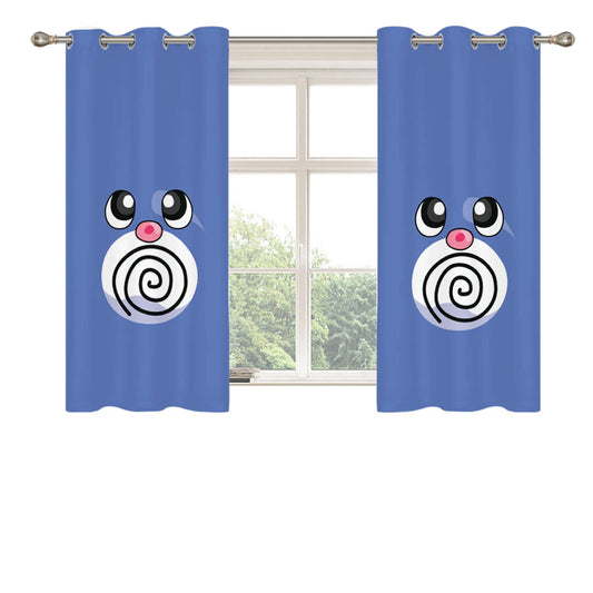 Poliwag Pokemon Peach Skin Window Curtains