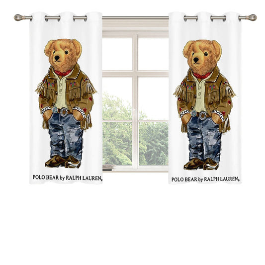 Polo Bear Indian Costume Peach Skin Window Curtains