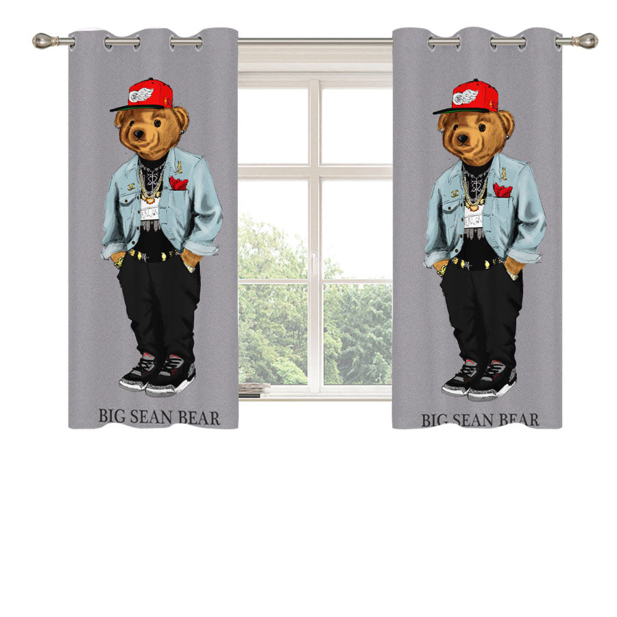 Polo Big Sean Bear Peach Skin Window Curtains