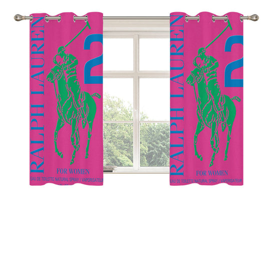 Polo Ralph Lauren Big Pony 2 Pink Parfume Peach Skin Window Curtains