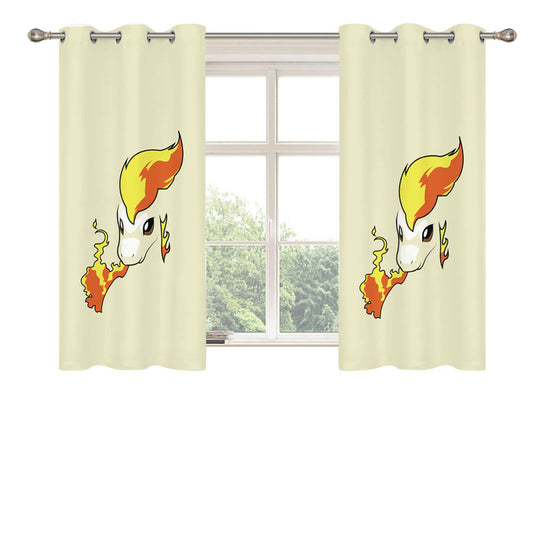 Ponyta Pokemon Peach Skin Window Curtains