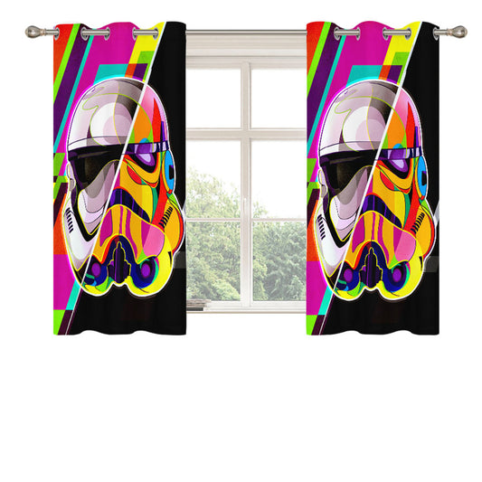 Pop Art Star Wars Peach Skin Window Curtains
