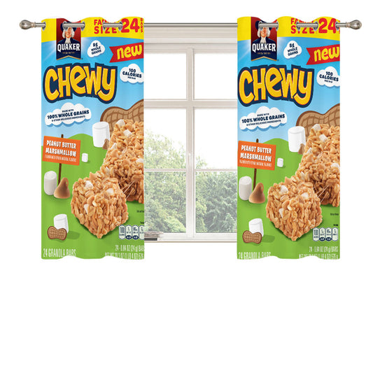 Quaker Chewy Granola Bars Peanut Butter Marshmallow Peach Skin Window Curtains