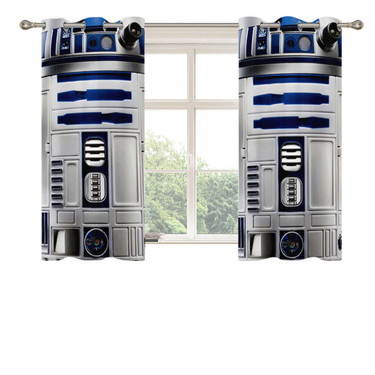 R2D2 Star Wars Bodysuit Peach Skin Window Curtains