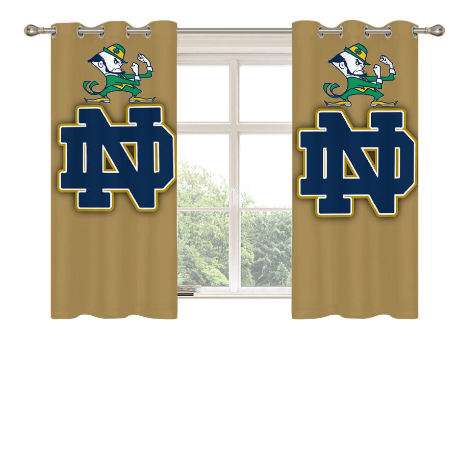 Rare Notre Dame Fighting Irish Peach Skin Window Curtains