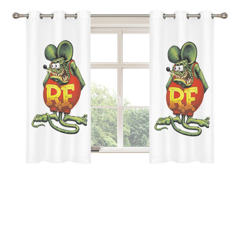 Rat Fink Peach Skin Window Curtains