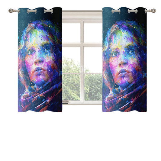 Rey Of Star Wars Colorful Peach Skin Window Curtains