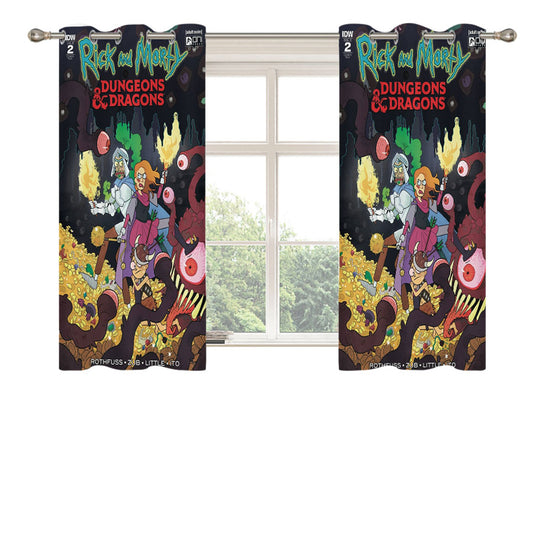 Rick And Morty Dungeons And Dragons Peach Skin Window Curtains