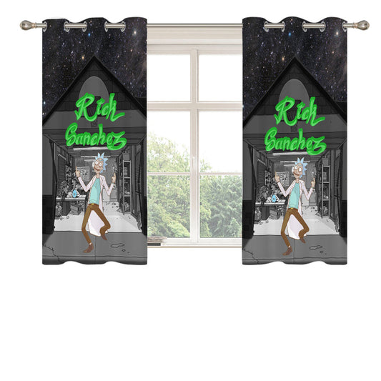Rick Sanchez Peach Skin Window Curtains