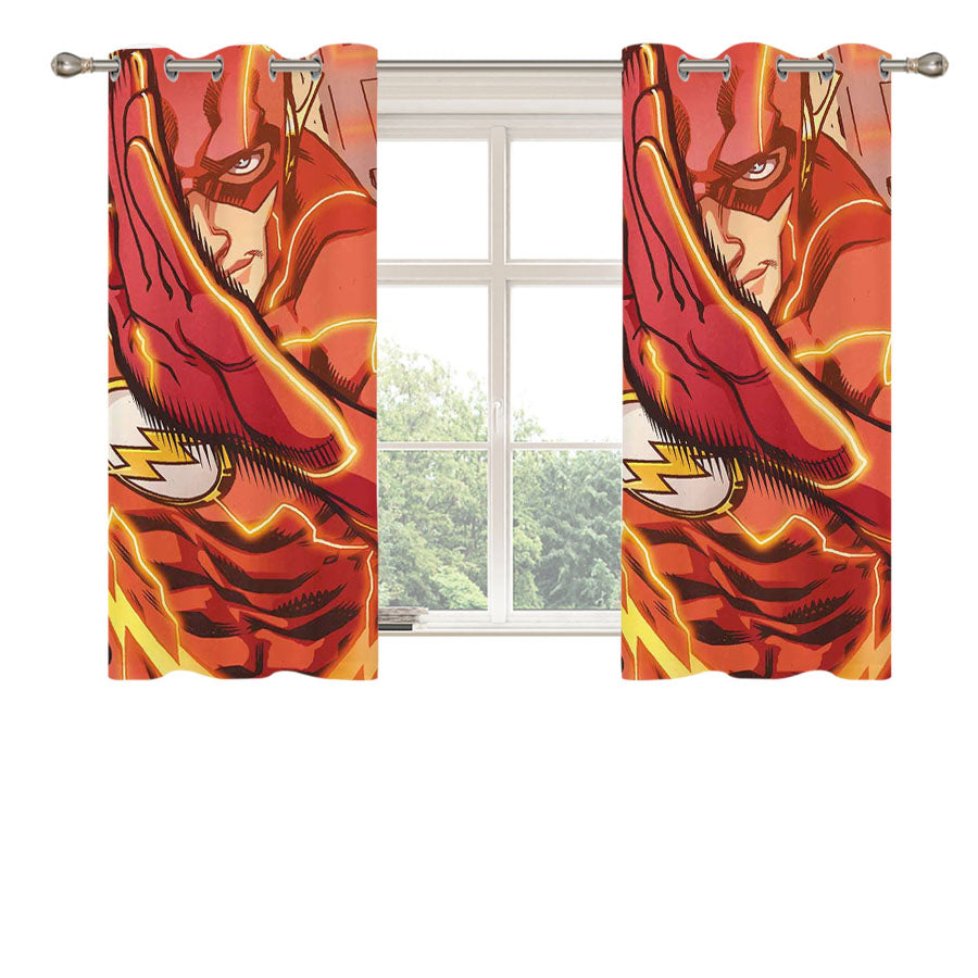 Running The Flash Peach Skin Window Curtains