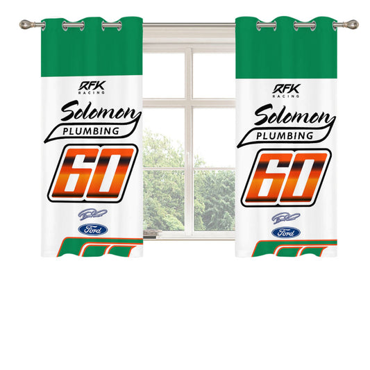 Ryan Preece - Solomon Plumbing Peach Skin Window Curtains