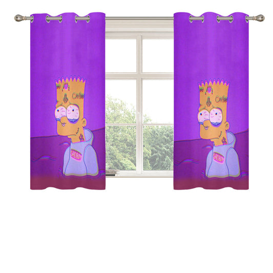 Sad Boy Simpsons Xxtenations Peach Skin Window Curtains