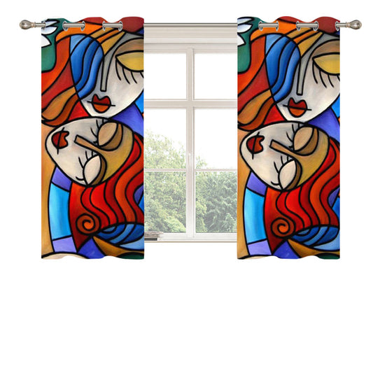 Salvador Dali Painting Art Peach Skin Window Curtains