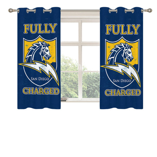 San Diego Chargers Fully Peach Skin Window Curtains