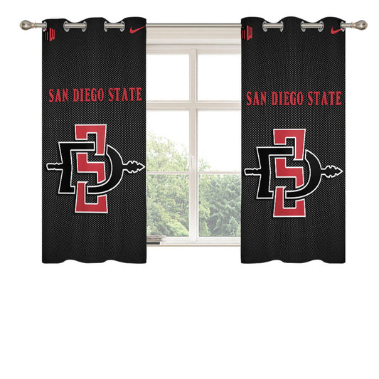San Diego State Aztecs Nfl Logo Peach Skin Window Curtains