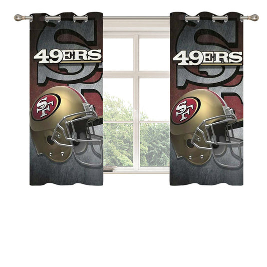 San Francisco 49Ers Helmet Peach Skin Window Curtains