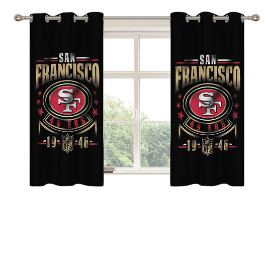 San Francisco, 49Ers, Eua, Football, Peach Skin Window Curtains