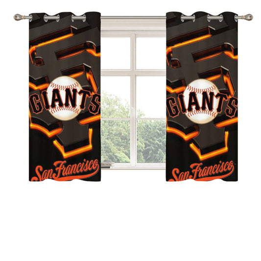 San Francisco Giants Logo Peach Skin Window Curtains