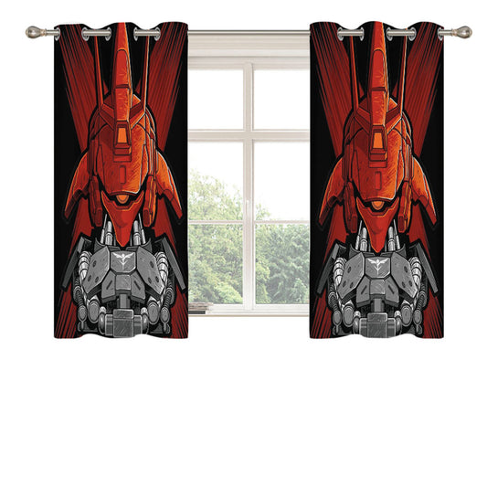 Sazabi Gundam Mecha Peach Skin Window Curtains