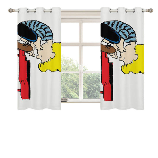 Schroeder On Piano Peanuts Peach Skin Window Curtains