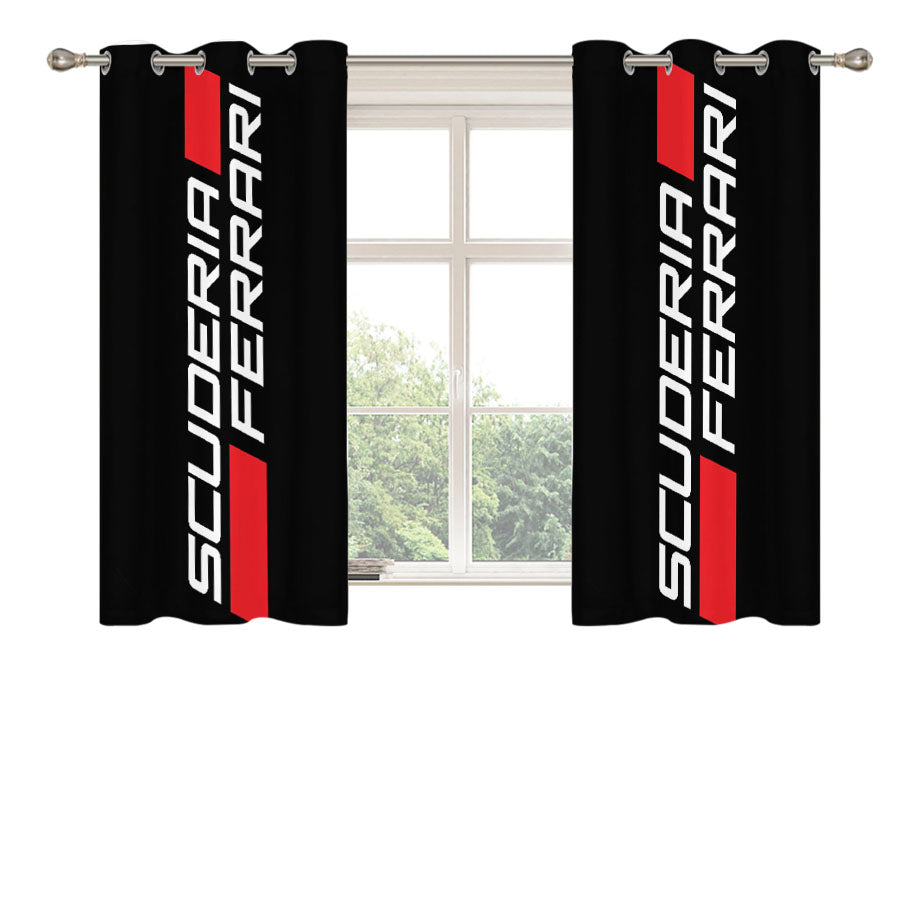Scuderia Ferrari Peach Skin Window Curtains
