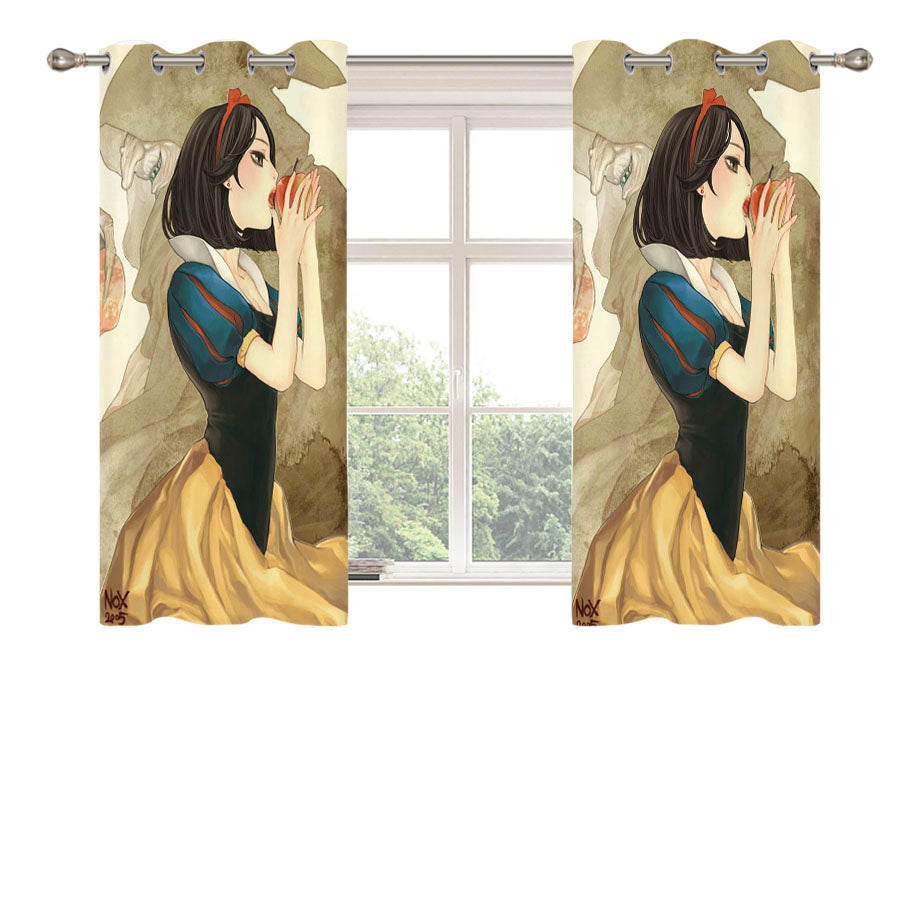 Snow White Peach Skin Window Curtains