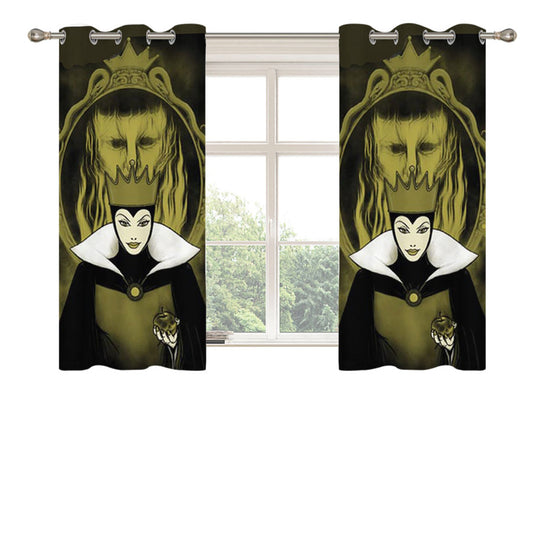 Snow White Evil Queen Mirror Peach Skin Window Curtains