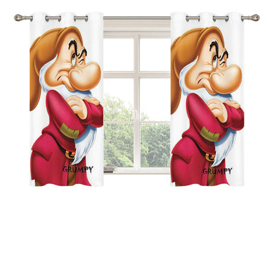 Snow White Grumpy Peach Skin Window Curtains