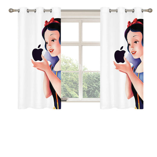 Snow White Snow Case Peach Skin Window Curtains