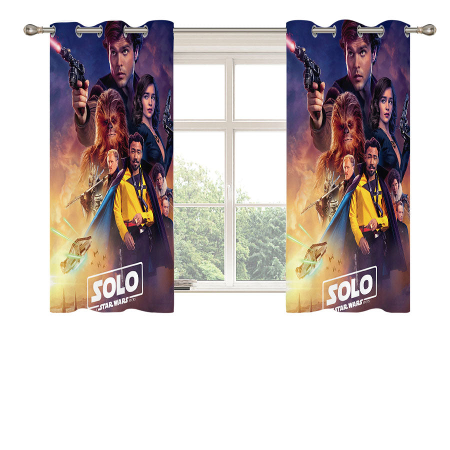 Solo Star Wars Movie Poster Peach Skin Window Curtains
