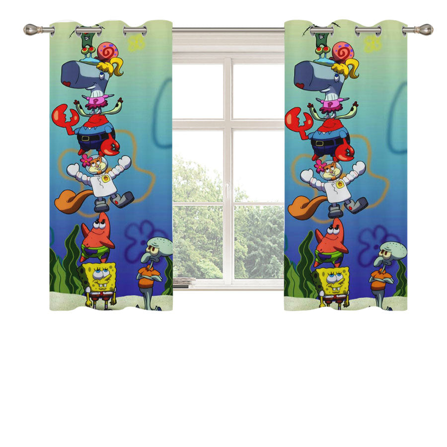 Spongbob Peach Skin Window Curtains