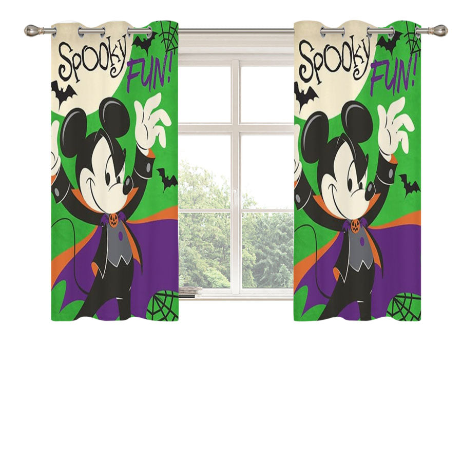Spooky Fun Mickey Peach Skin Window Curtains