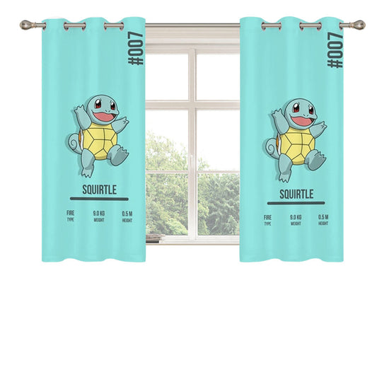Squirtle Pokemon Peach Skin Window Curtains