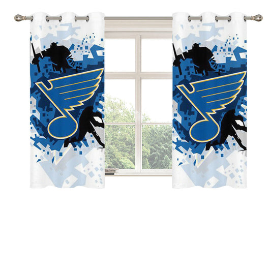 St Louis Blues Nhl Sport Logo Peach Skin Window Curtains