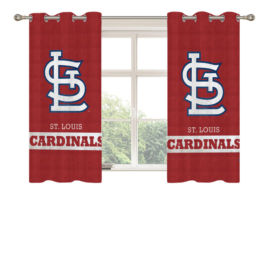 St Louis Cardinals Peach Skin Window Curtains