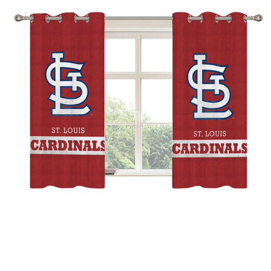 St Louis Cardinals Peach Skin Window Curtains
