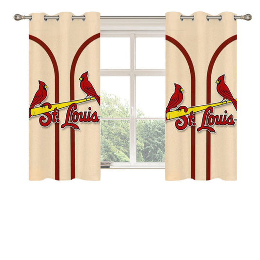 St Louis Cardinals 48 Peach Skin Window Curtains