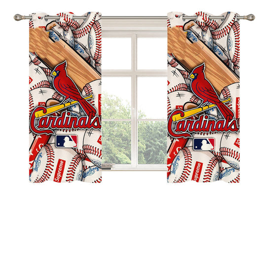 St Louis Cardinals Baseball The Best Peach Skin Window Curtains