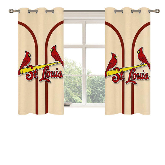 St Louis Cardinals Jersey Peach Skin Window Curtains