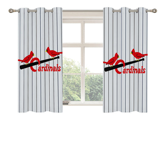 St Louis Cardinals Jersey Emblem Peach Skin Window Curtains