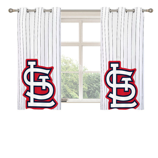 St Louis Cardinals Jersey White Peach Skin Window Curtains