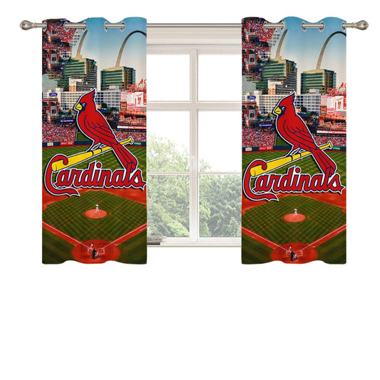 St Louis Cardinals Stadium Peach Skin Window Curtains