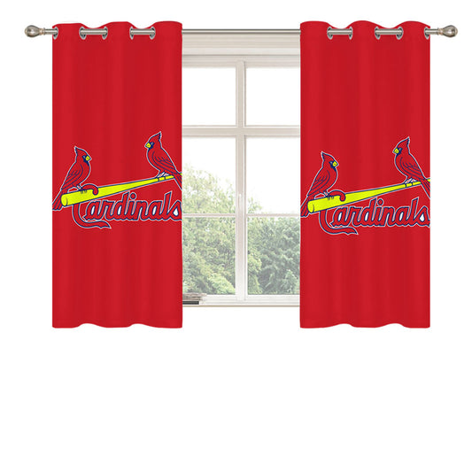 St Louis Cardinals Two Birds Peach Skin Window Curtains