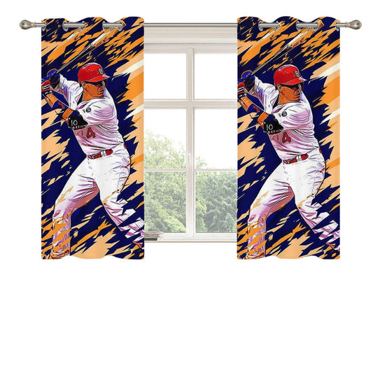 St Louis Cardinals Yadier Molina Peach Skin Window Curtains