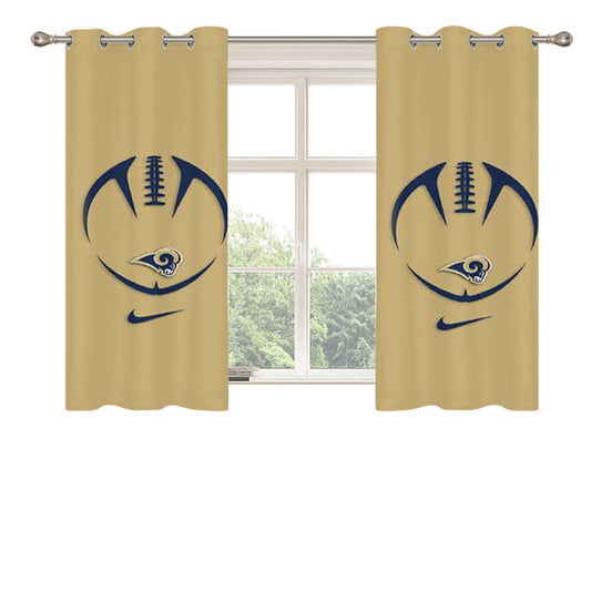 St Louis Rams Peach Skin Window Curtains