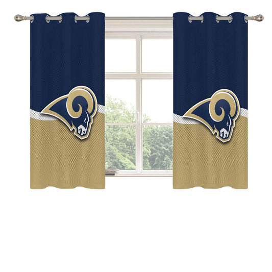 St Louis Rams Logo Jersey Peach Skin Window Curtains