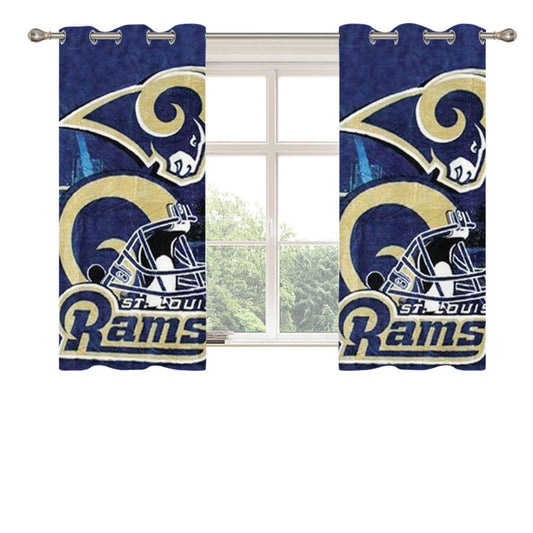 St Louis Rams Sketch Peach Skin Window Curtains