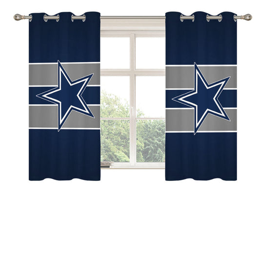 Star Cowboys Dallas Logo Peach Skin Window Curtains