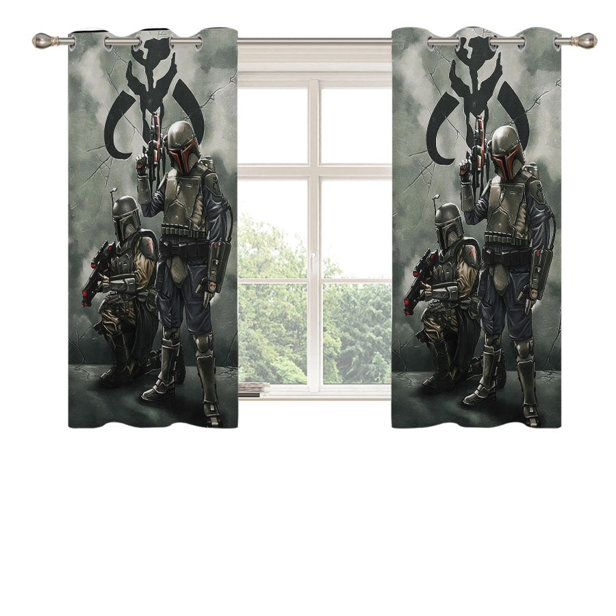 Star Wars Boba Fett 2 Peach Skin Window Curtains